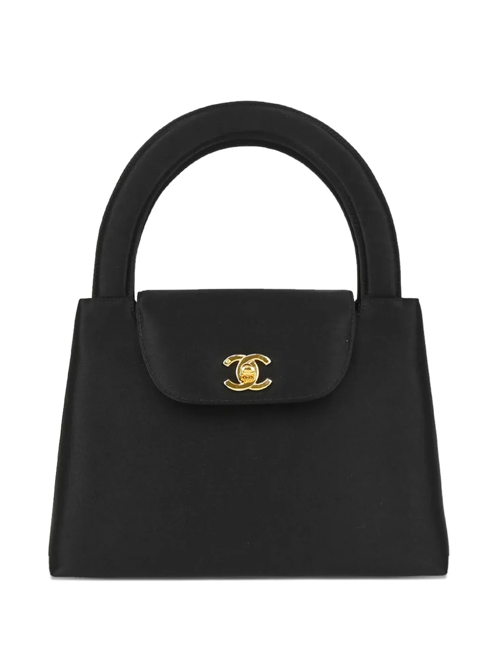 CHANEL Pre-Owned 1998 サテン ハンドバッグ - ブラック