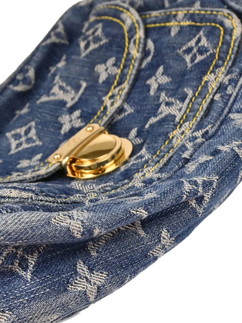 Pre-owned Louis Vuitton 2007 Monogram Denim Bag In Blue