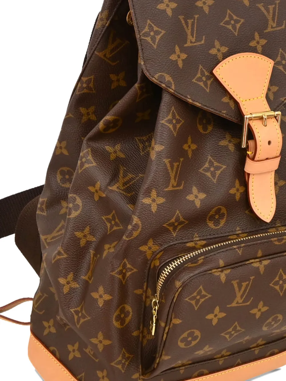 Pre-owned Louis Vuitton 2001 Montsouris Gm Backpack In Brown