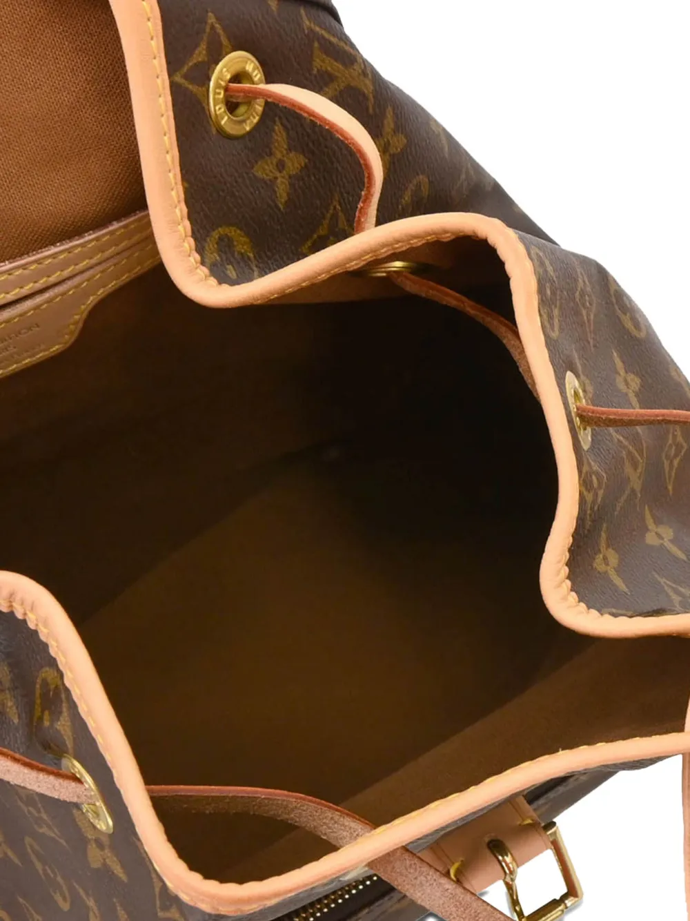 Pre-owned Louis Vuitton 2001 Montsouris Gm Backpack In Brown