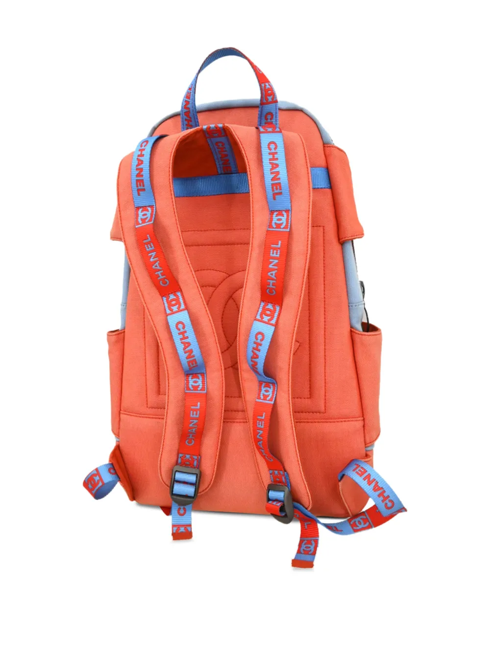 Pre-owned Chanel 2002 Sport Line Backpack In Blue