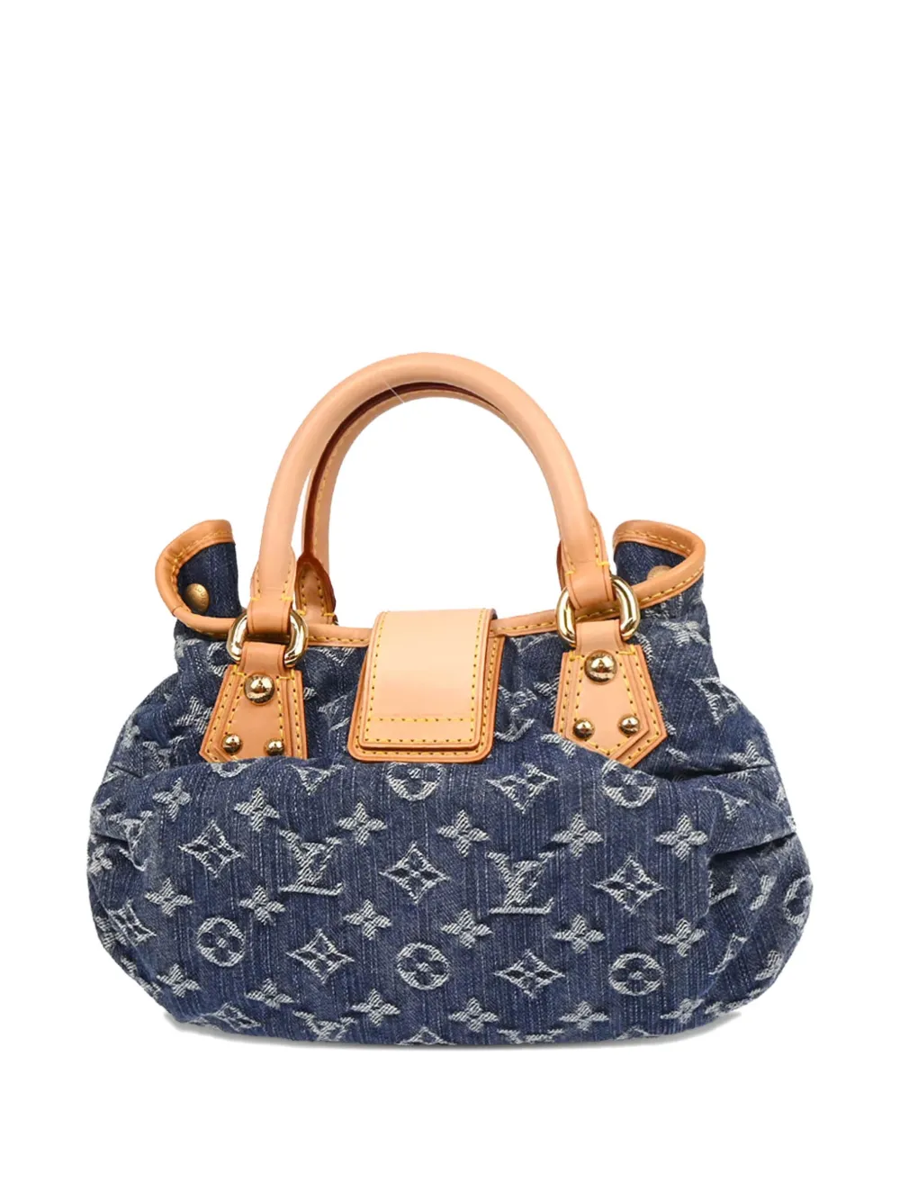 Pre-owned Louis Vuitton 2006 Monogram Denim Pleaty Handbag In Blue