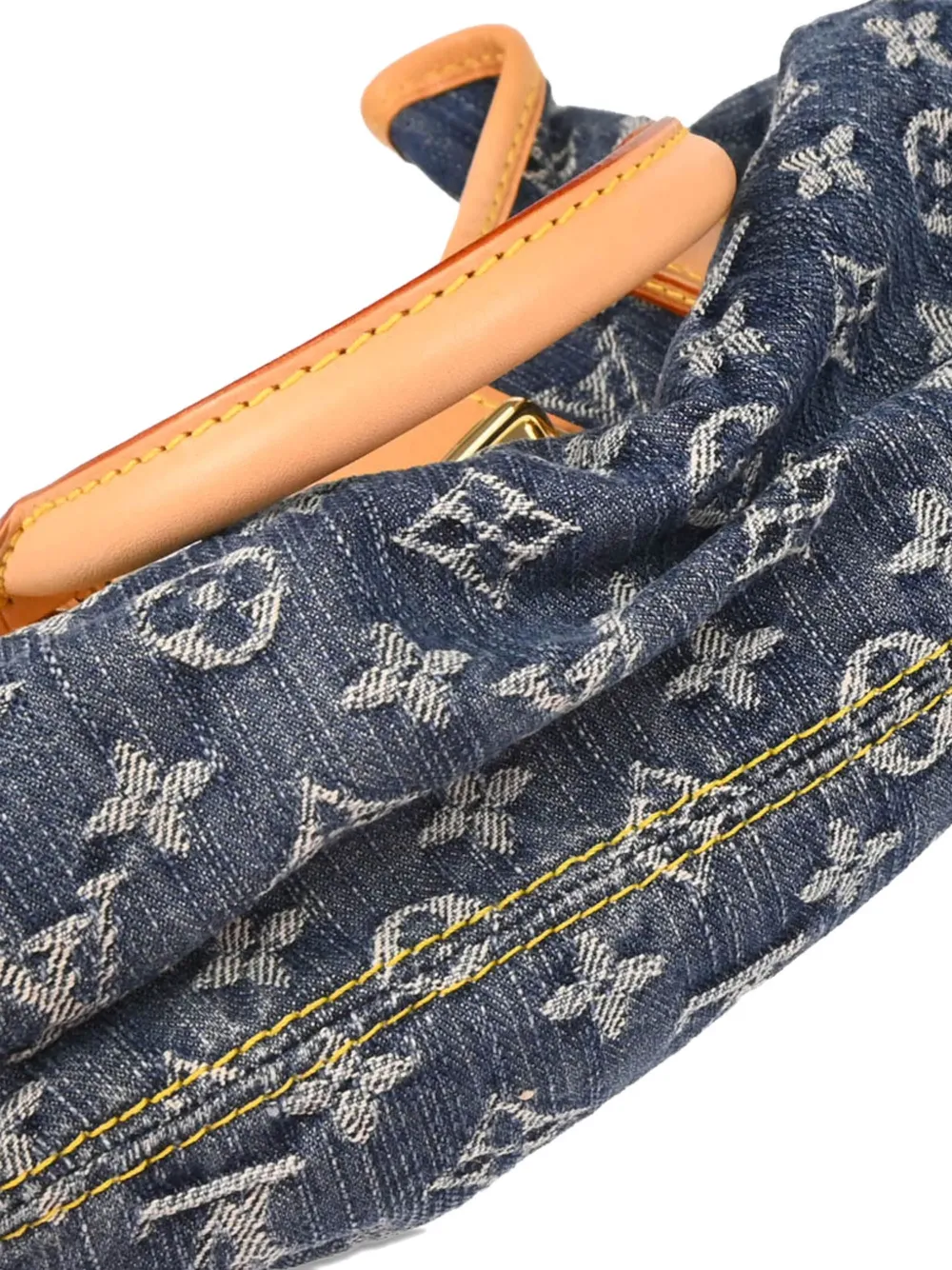 Pre-owned Louis Vuitton 2006 Monogram Denim Pleaty Handbag In Blue