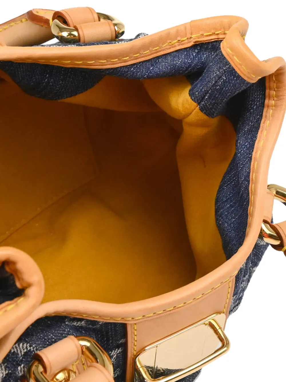 Pre-owned Louis Vuitton 2006 Monogram Denim Pleaty Handbag In Blue