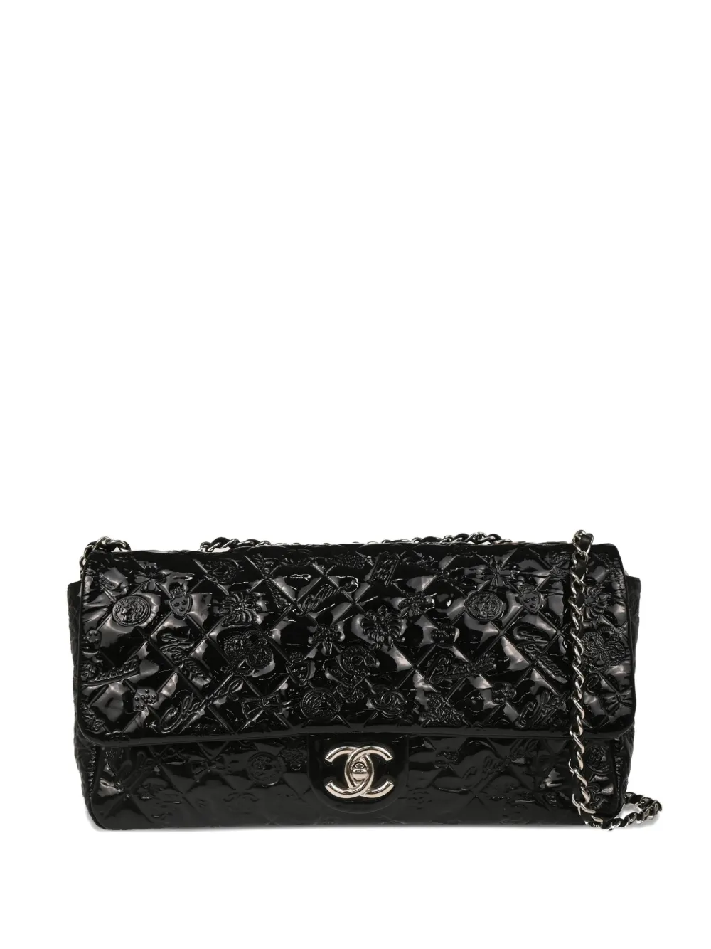 CHANEL Pre-Owned 2010 Icon Jumbo Classic Flap shoulder bag | Black | Image 1