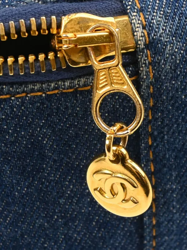CHANEL Pre-Owned 1997 デニム バニティバッグ | ブルー | FARFETCH JP