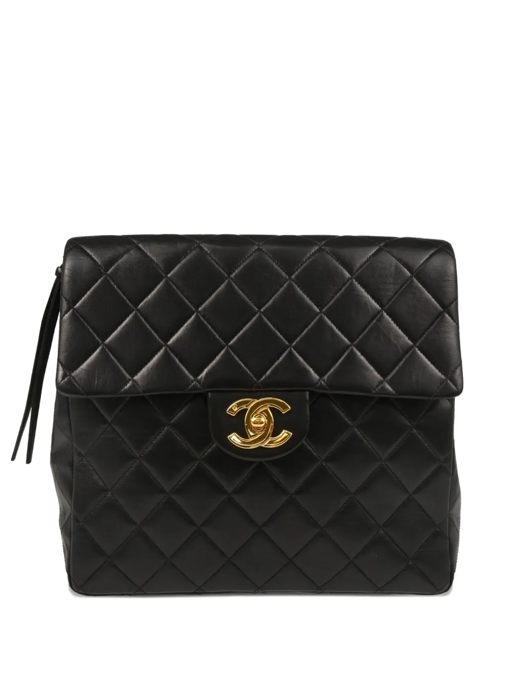 CHANEL Pre-Owned 1995 マトラッセ ラムスキン バックパック - ブラック CHANEL Pre-Owned 1995 マトラッセ ラムスキン バックパック - ブラック