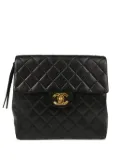 CHANEL Pre-Owned 1995 quilted lambskin backpack - Black