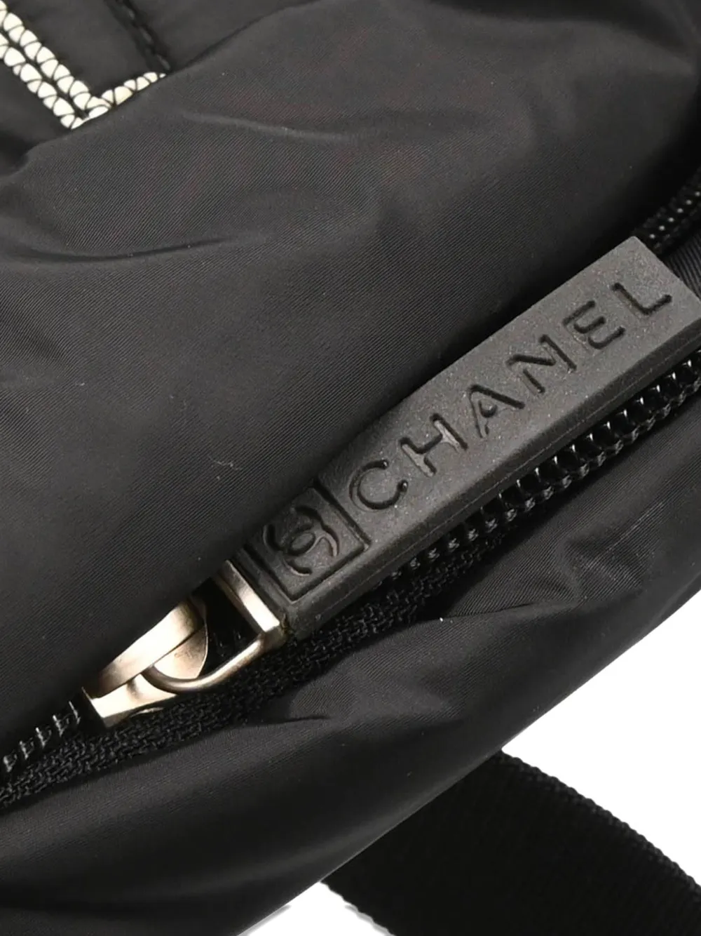 Pre-owned Chanel 2006 Quilted Embroidered Backpack In Black