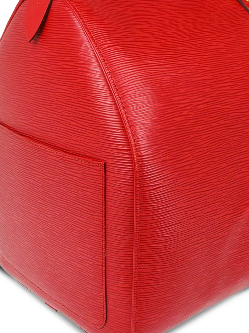 Pre-owned Louis Vuitton 1998 Keepall 55 Leather Handbag In Red