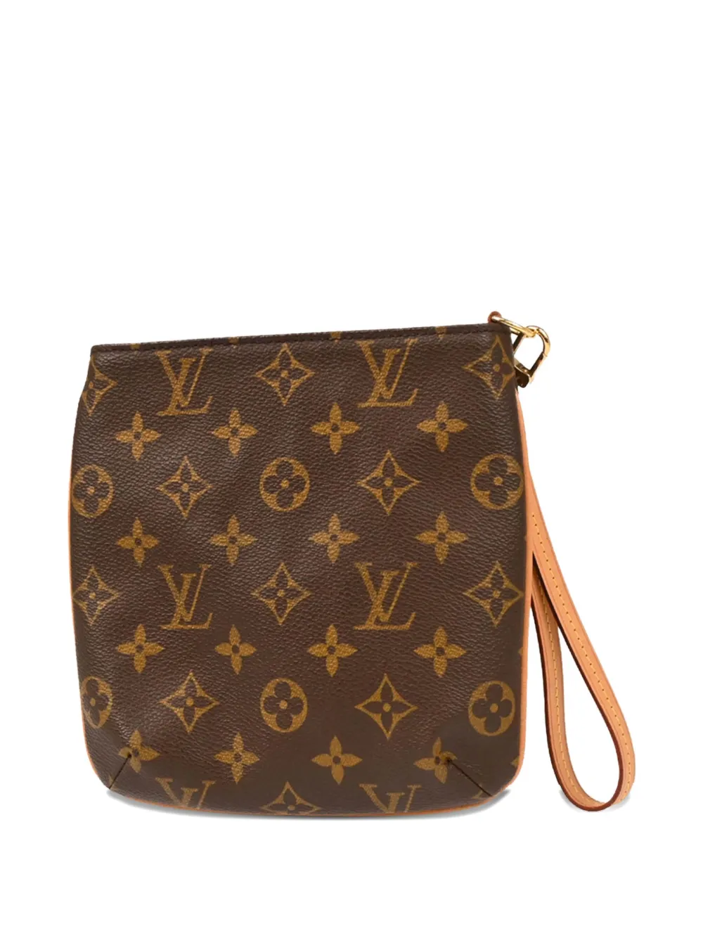 Pre-owned Louis Vuitton 2000 Monogram Partition Pouch In Brown