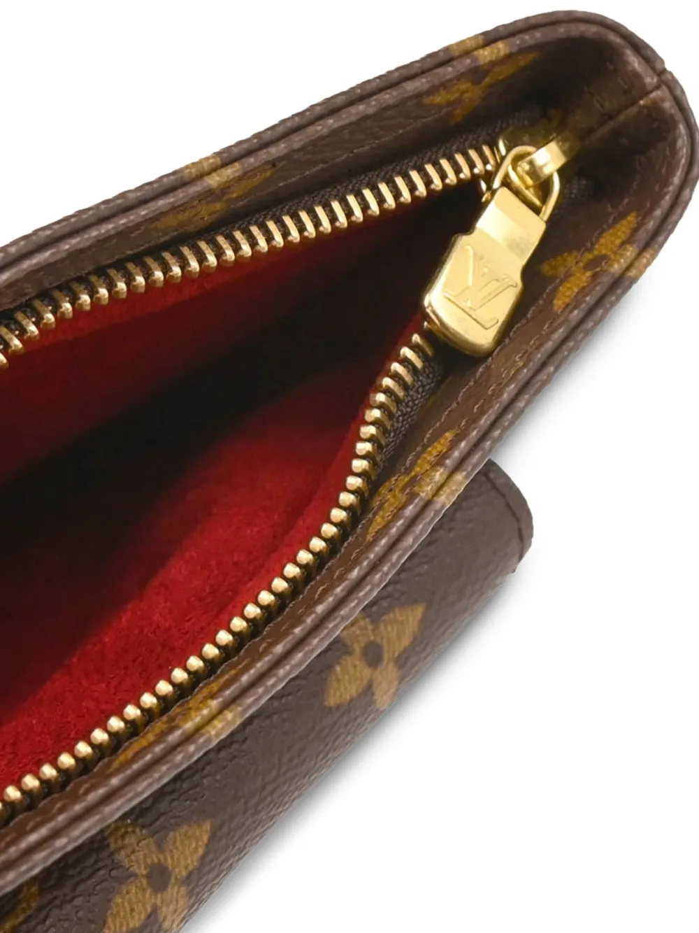 Pre-owned Louis Vuitton 2000 Monogram Partition Pouch In Brown