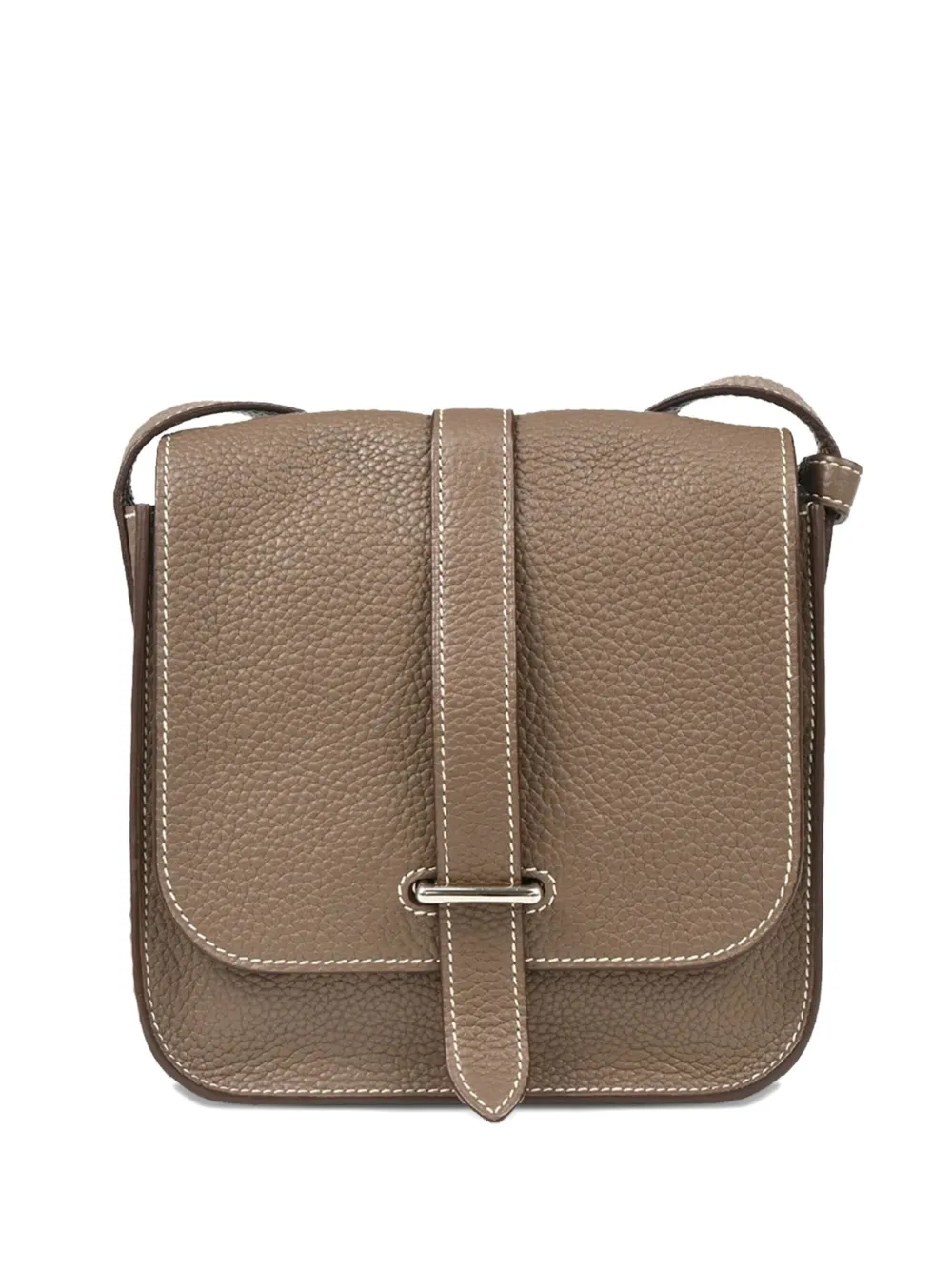 Pre-owned Hermes 2011 Steve Leather Cross Body Bag In Brown