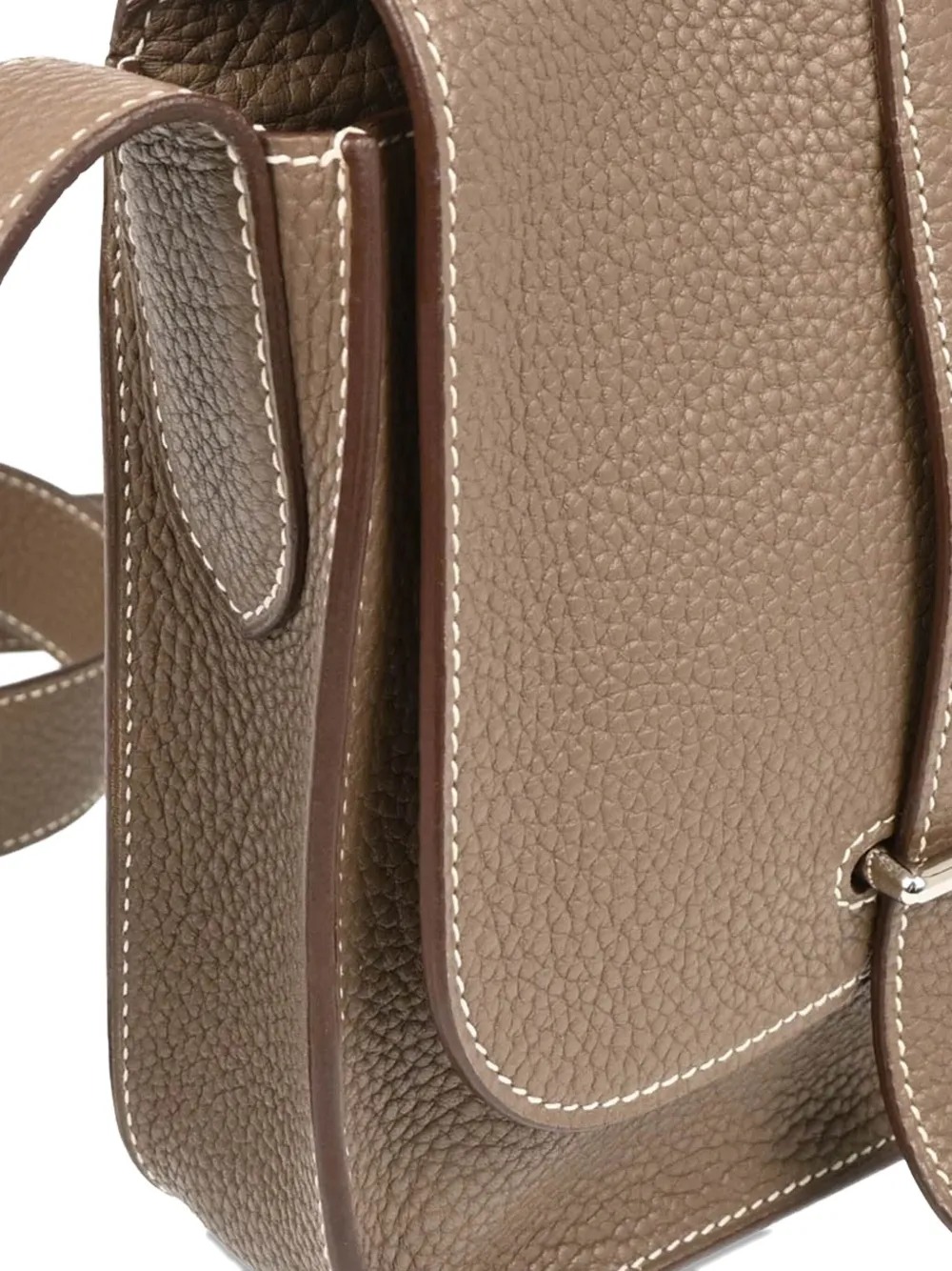 Pre-owned Hermes 2011 Steve Leather Cross Body Bag In Brown