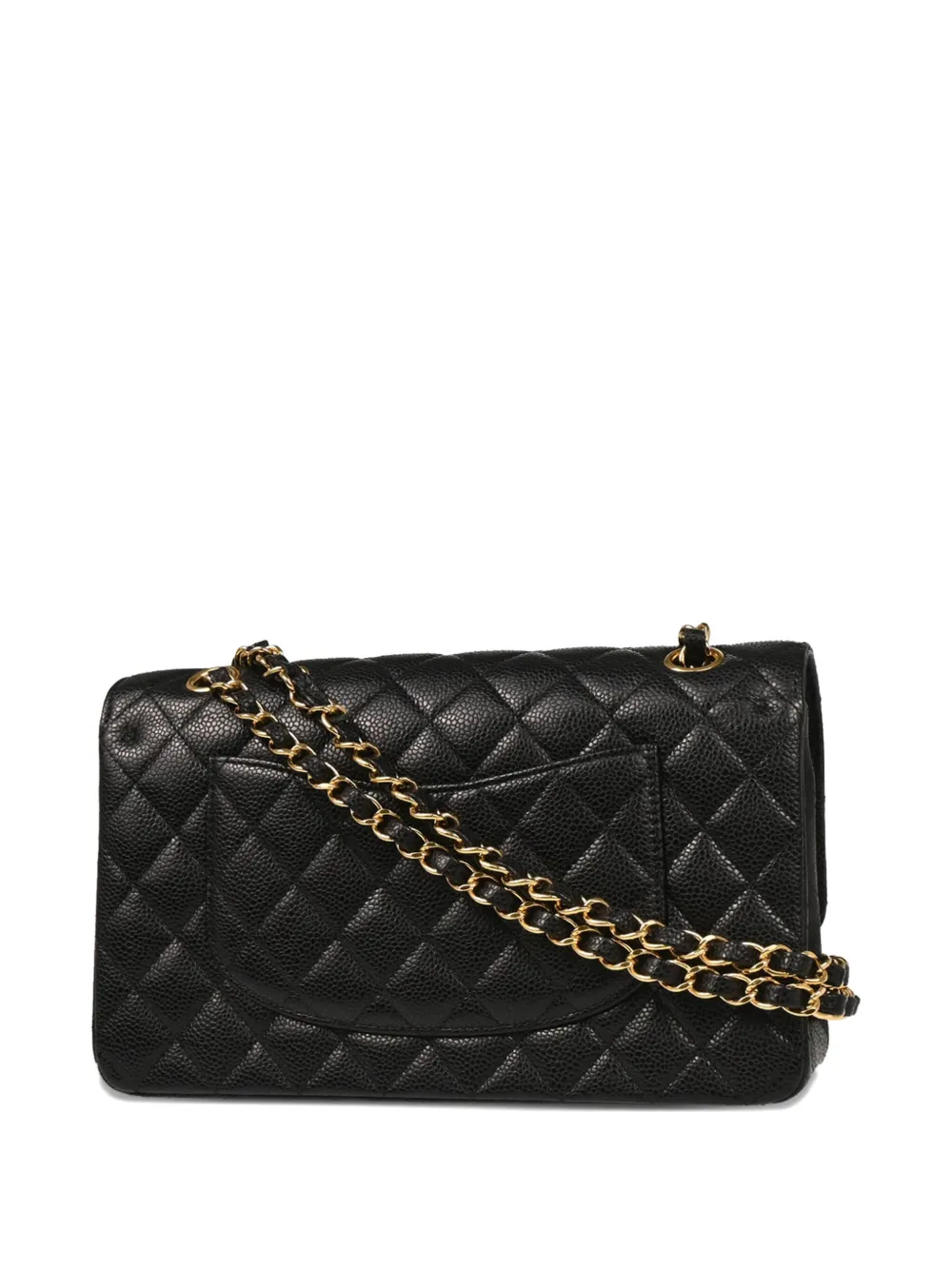 Pre-owned Chanel 2014 Medium Double Flap Quilted Shoulder Bag In Black