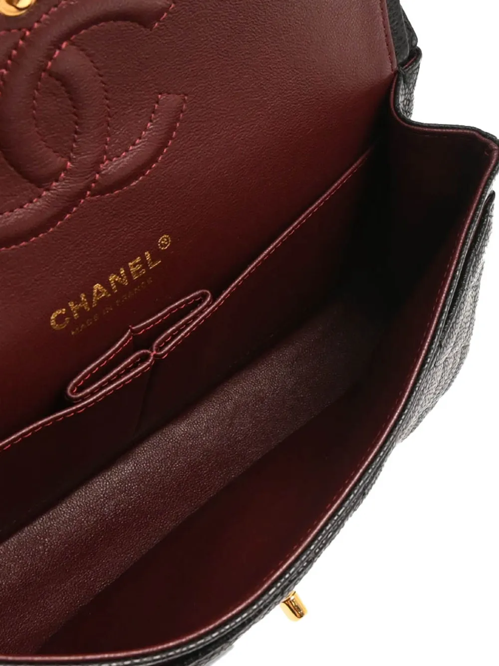 Pre-owned Chanel 2014 Medium Double Flap Quilted Shoulder Bag In Black