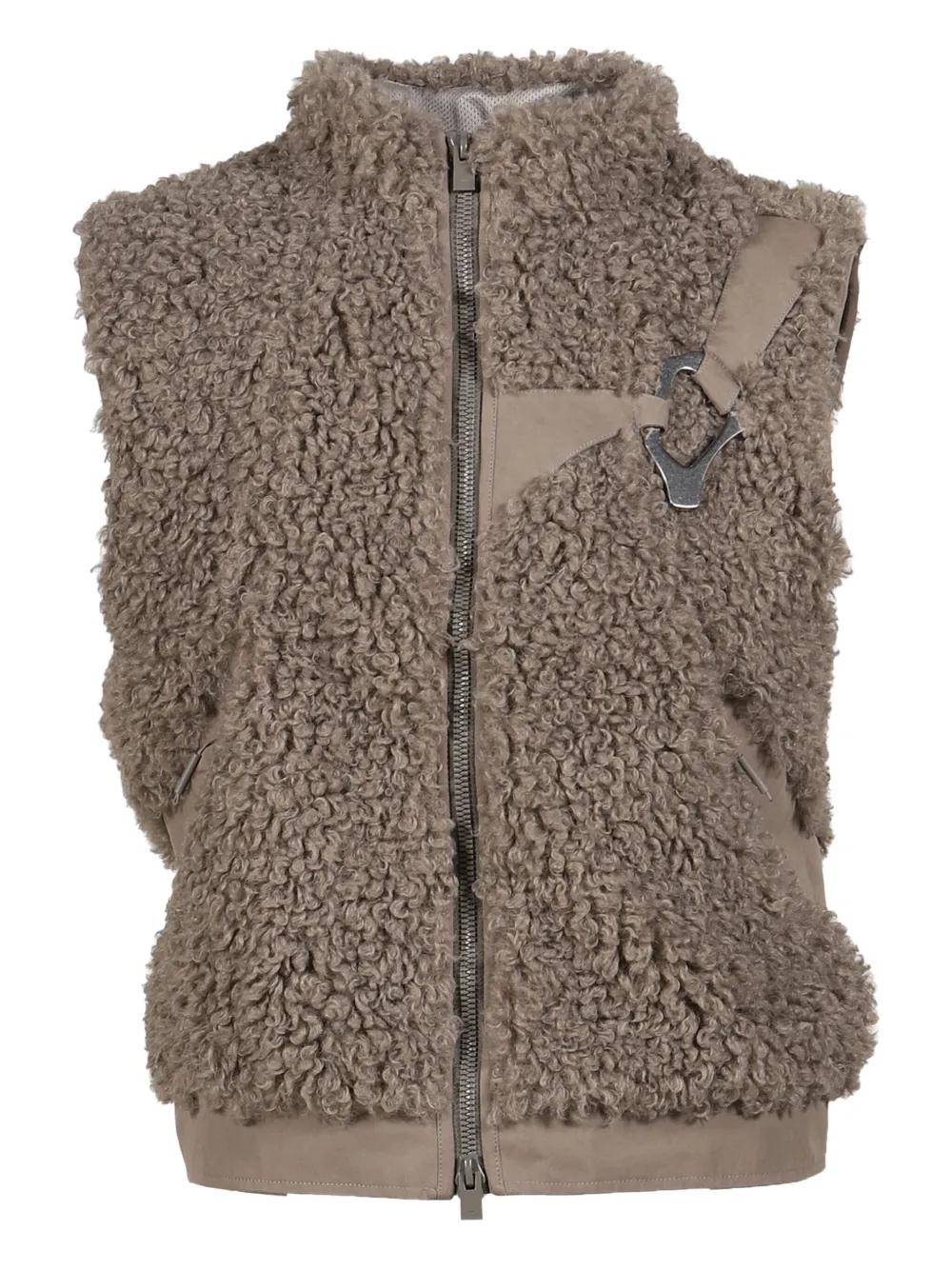 HELIOT EMIL buckle-detail teddy vest | Brown | Image 1