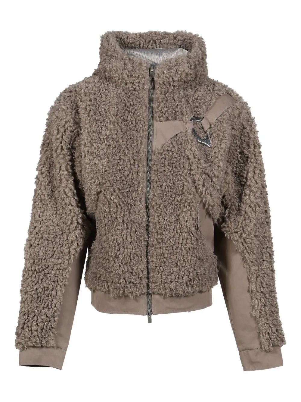 HELIOT EMIL Chiaroscuro fleece hooded jacket | Brown | Image 1