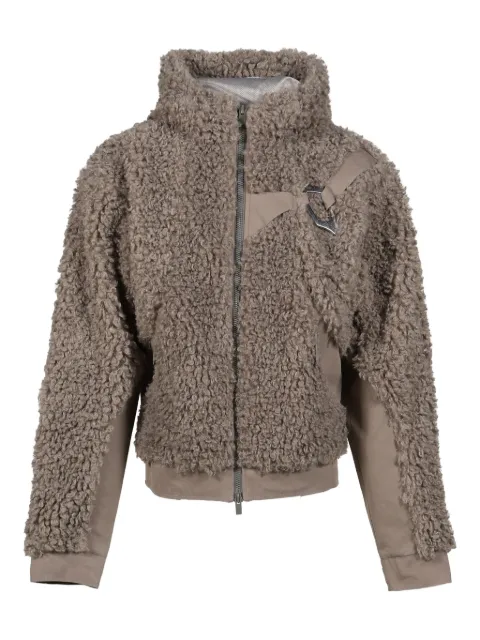 HELIOT EMIL Chiaroscuro fleece hooded jacket