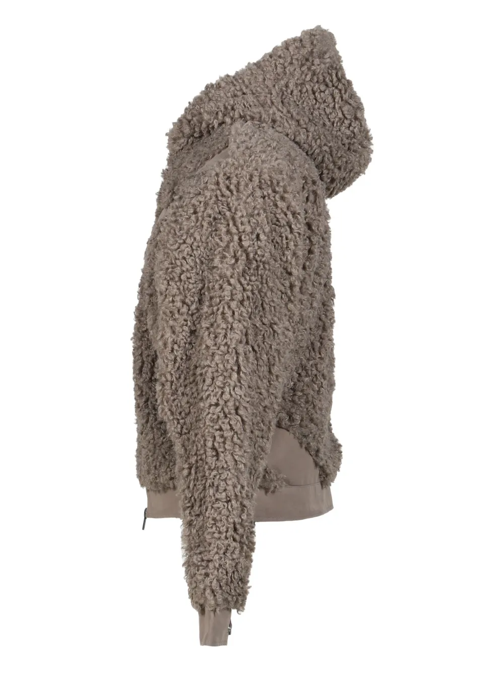 HELIOT EMIL Chiaroscuro fleece jack met capuchon Bruin