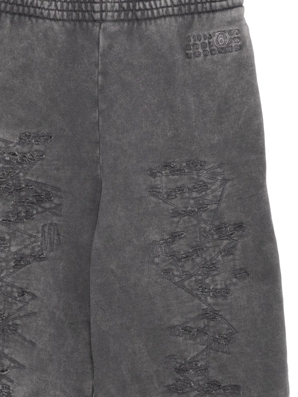 MM6 Maison Margiela Kids Broek met geborduurd logo Zwart