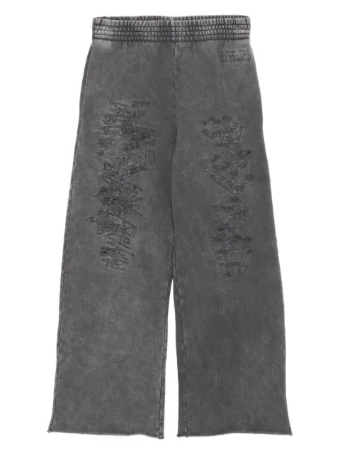 MM6 Maison Margiela Kids pantalones con logo bordado