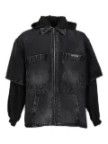 We11done double-layer denim jacket - Black