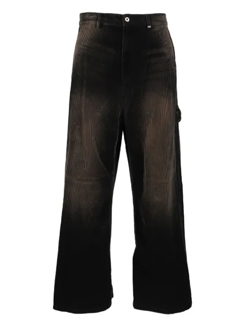 We11done corduroy washed-effect carpenter trousers