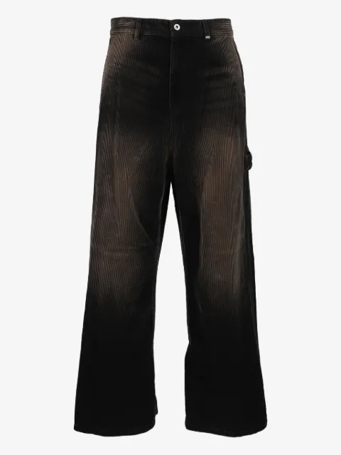 We11done pantalones de pana con efecto lavado