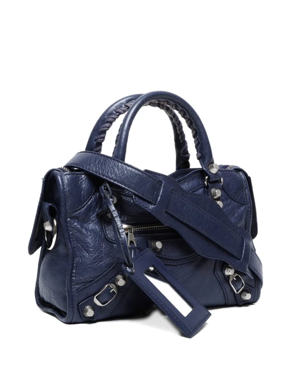 Pre-owned Balenciaga 2015-2024 Mini City Tote Bag In Blue