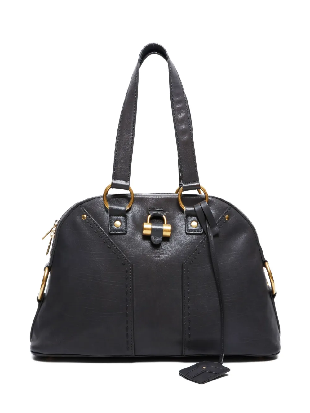 Pre-owned Saint Laurent 2000-2012 Muse Shoulder Bag In Gray