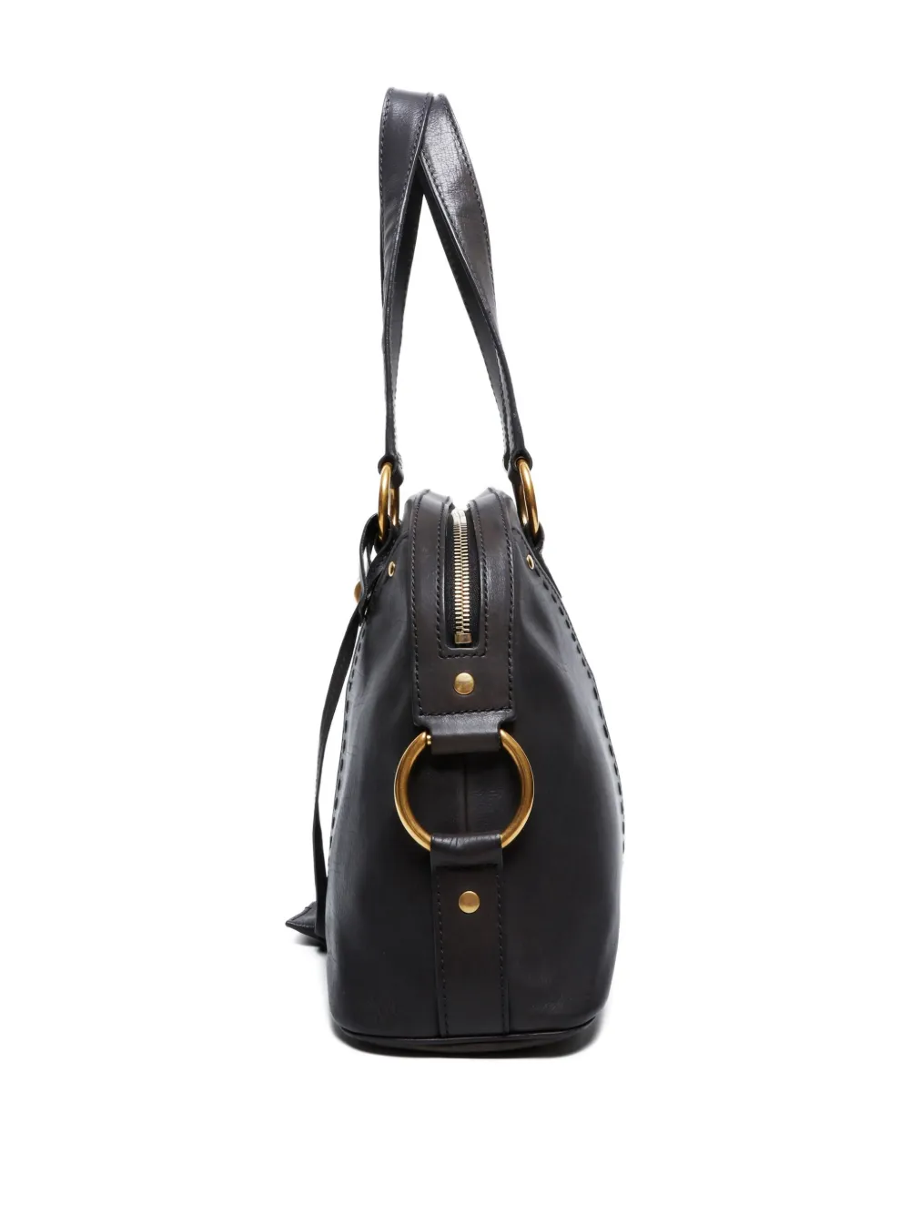 Pre-owned Saint Laurent 2000-2012 Muse Shoulder Bag In Gray