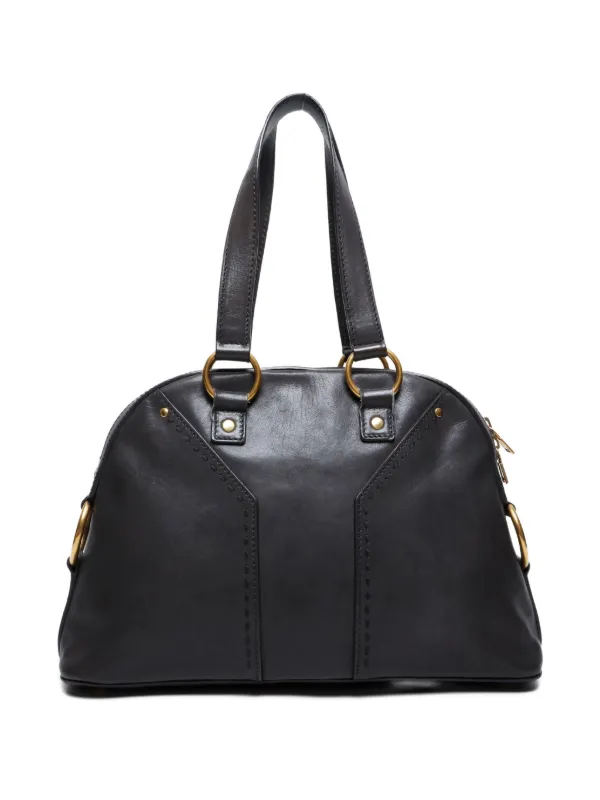 Ysl Muse Oversized Bag Yves Saint Laurent Choco Brown Patent