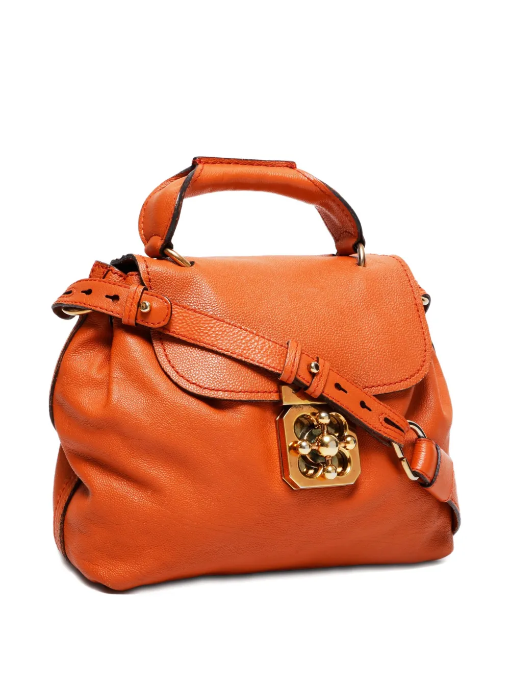 Pre-owned Chloé 1990-2015 Elsie Shoulder Bag In Orange