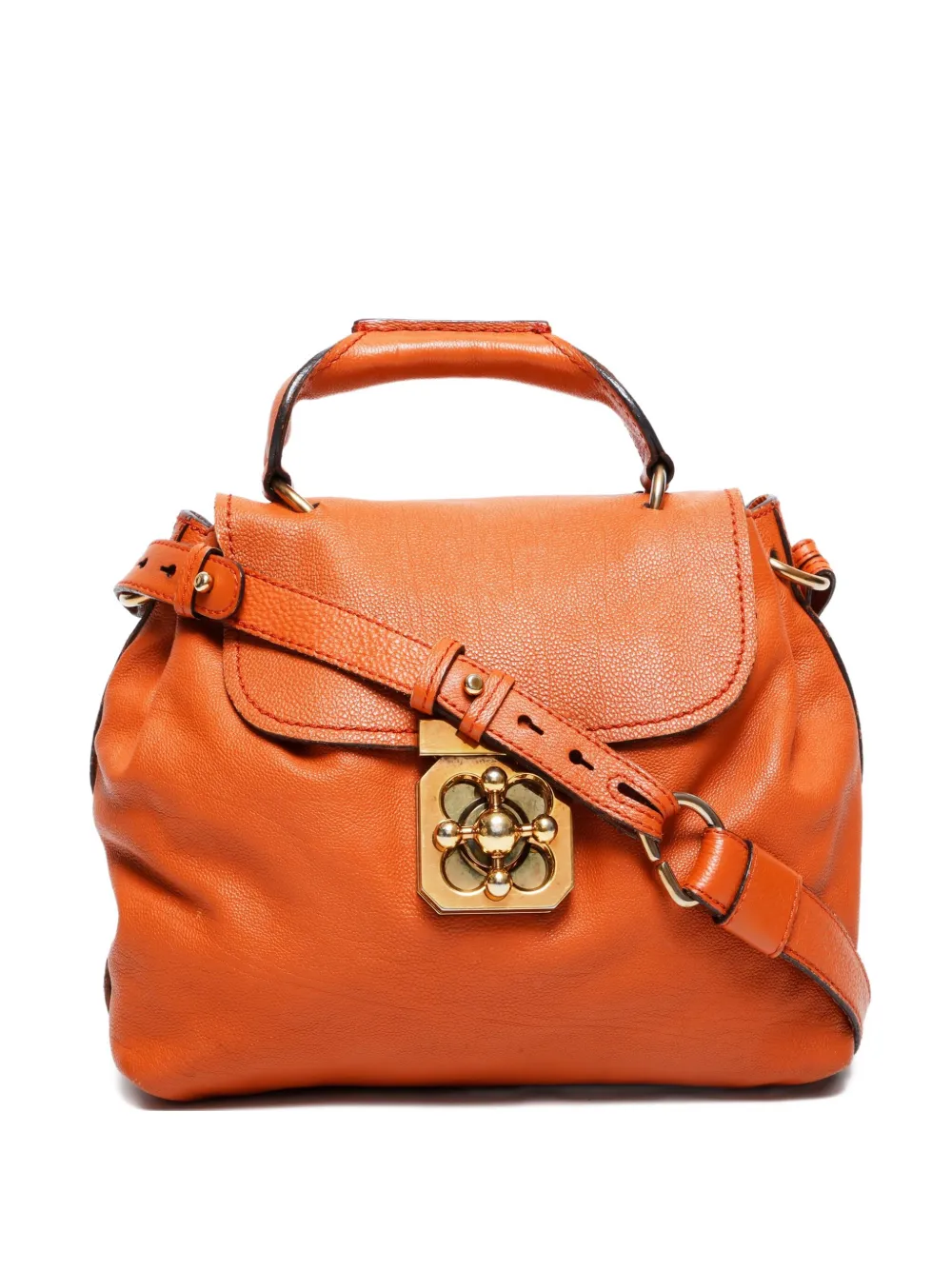 Pre-owned Chloé 1990-2015 Elsie Shoulder Bag In Orange