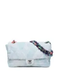 CHANEL Pre-Owned 2014-2015 watercolour matelassé shoulder bag - Blue