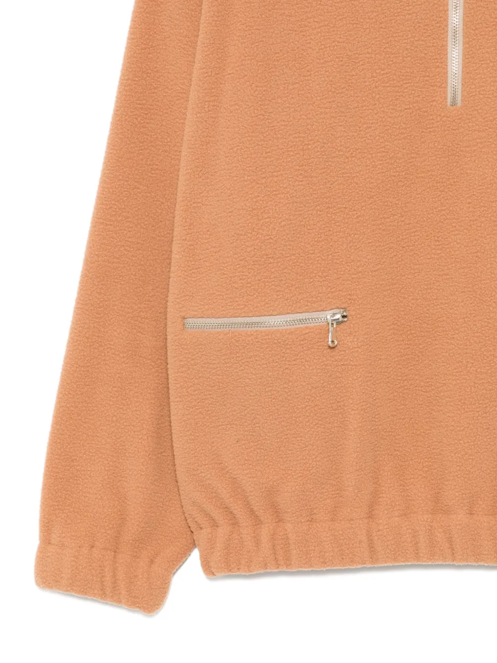 Joshua Sanders Embroidered Fleece Zip-up Sweatshirt In Orange