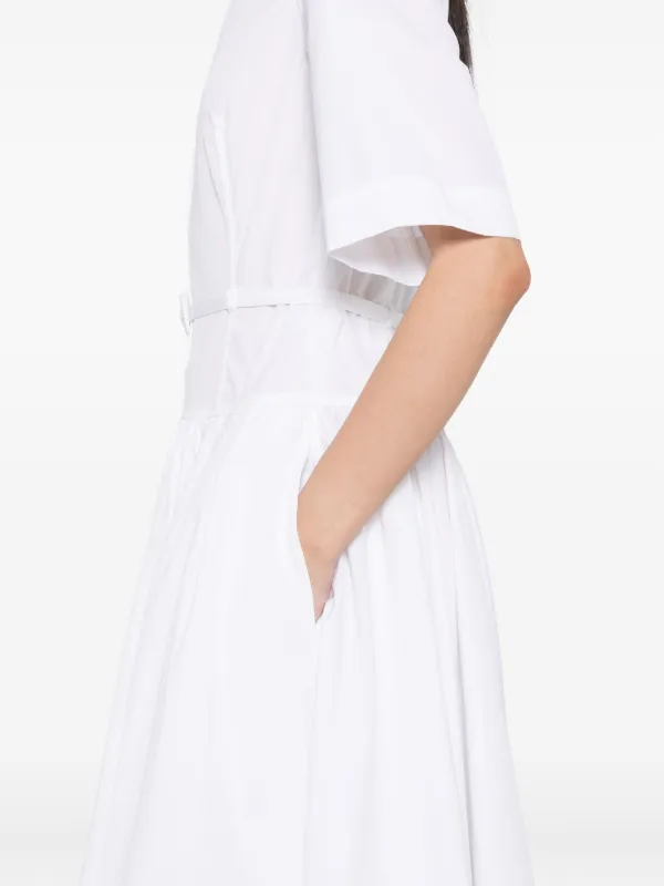CO COLLECTION Layered Cotton Shirt Dress | White | FARFETCH