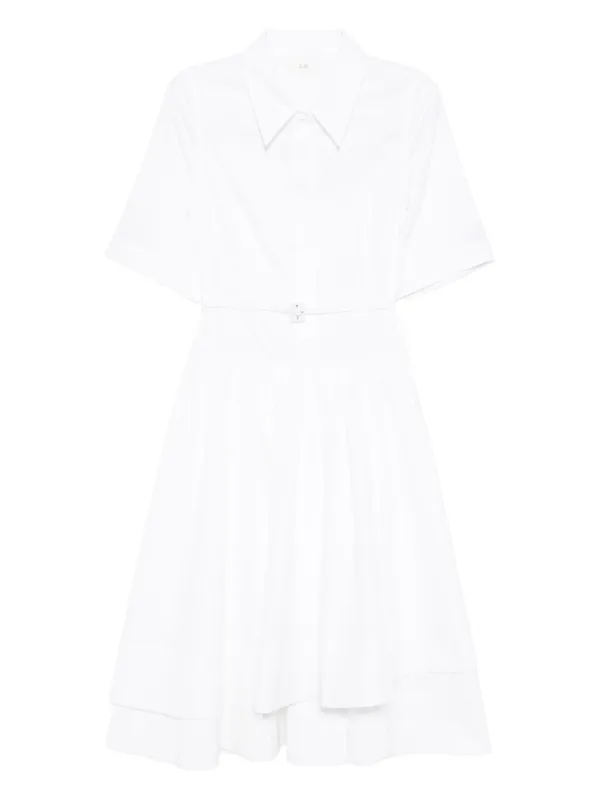 CO COLLECTION Layered Cotton Shirt Dress | White | FARFETCH