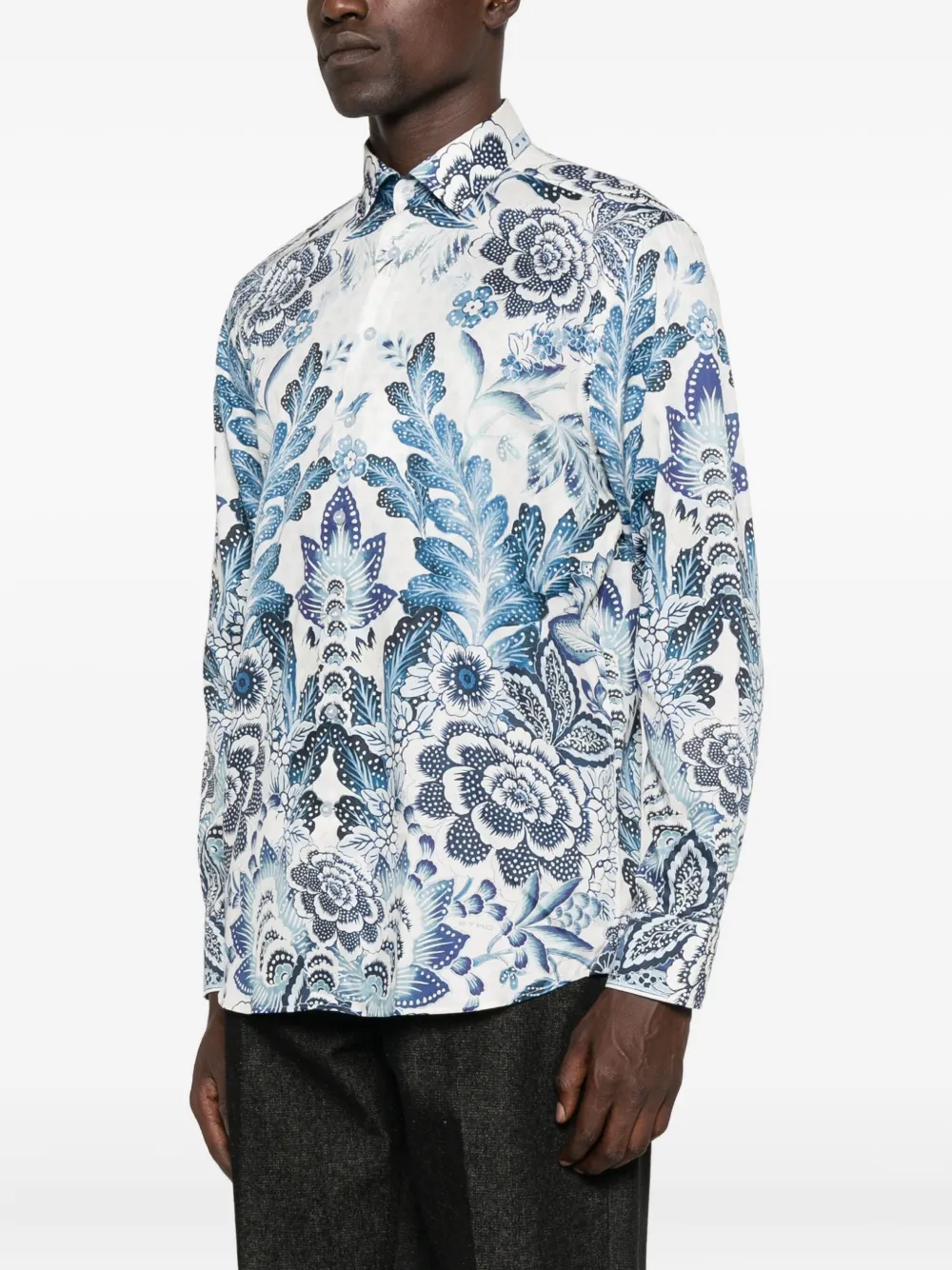 ETRO Overhemd met bloemenprint Blauw