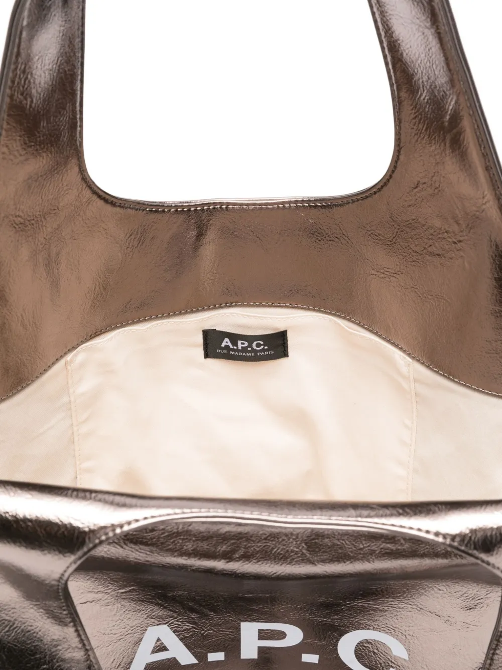 A.P.C. Ninon shopper met metallic logo Goud