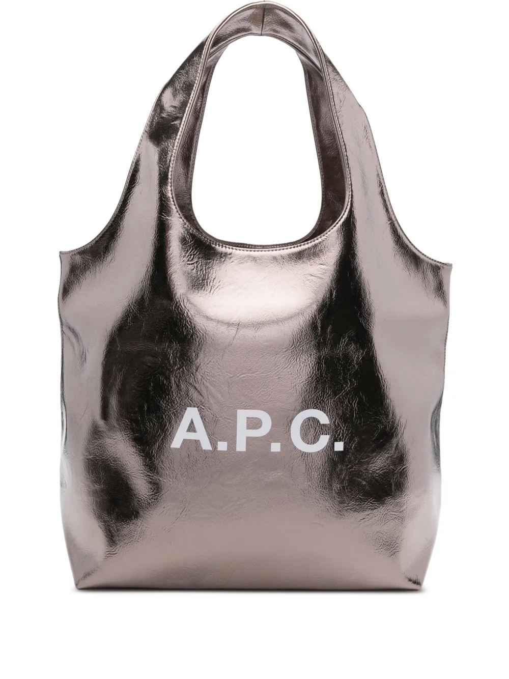 A.P.C. Ninon shopper met metallic logo Goud