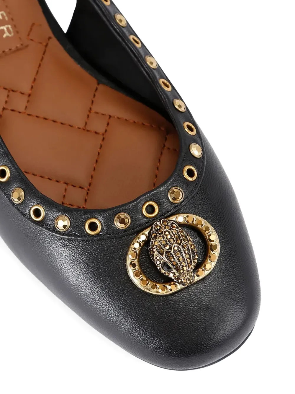 Kurt Geiger London Ballerina's met studs - Zwart