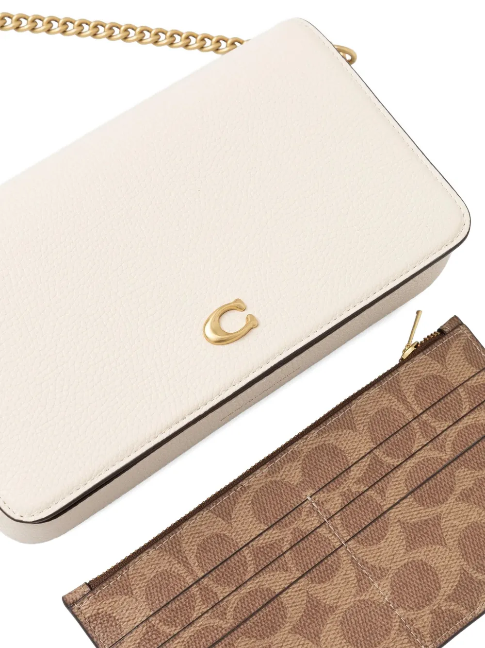 Coach Mila leren boekentas Wit