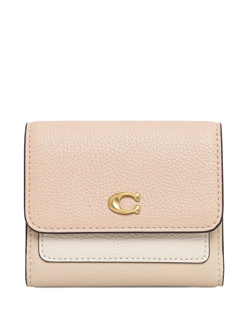 Coach Logo-plaque Wallet In Neutral