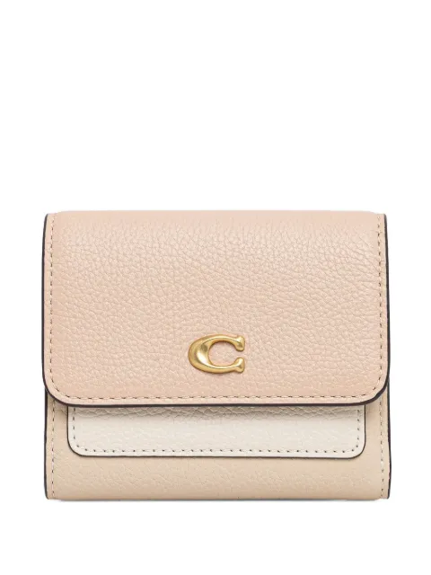 Coach logo-plaque wallet