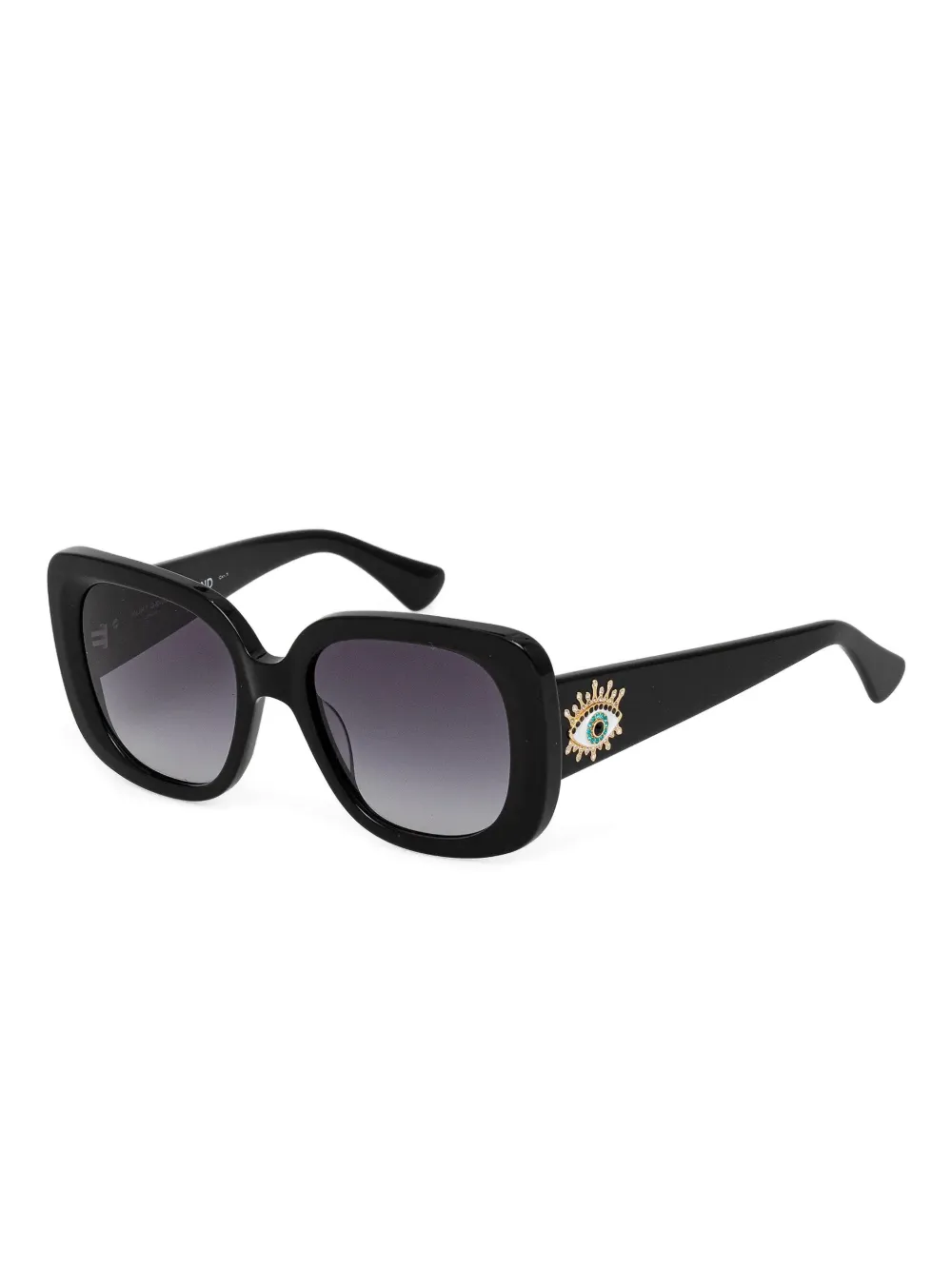 Kurt Geiger London Zonnebril met vierkant montuur en oog montuur - Zwart