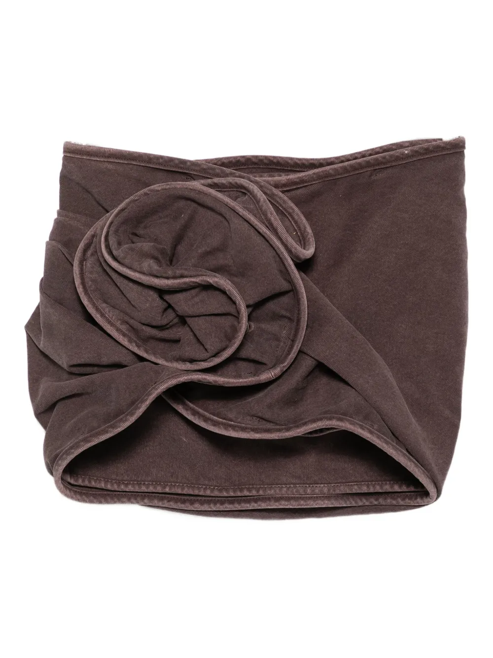 Magda Butrym rose-detail ruffled skirt Bruin