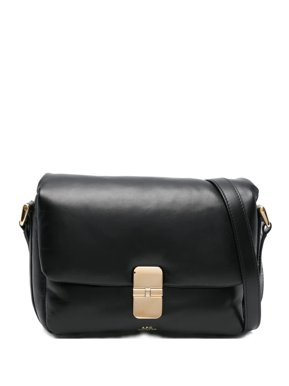 Apc A.p.c. Grace Leather Crossbody Bag In Black