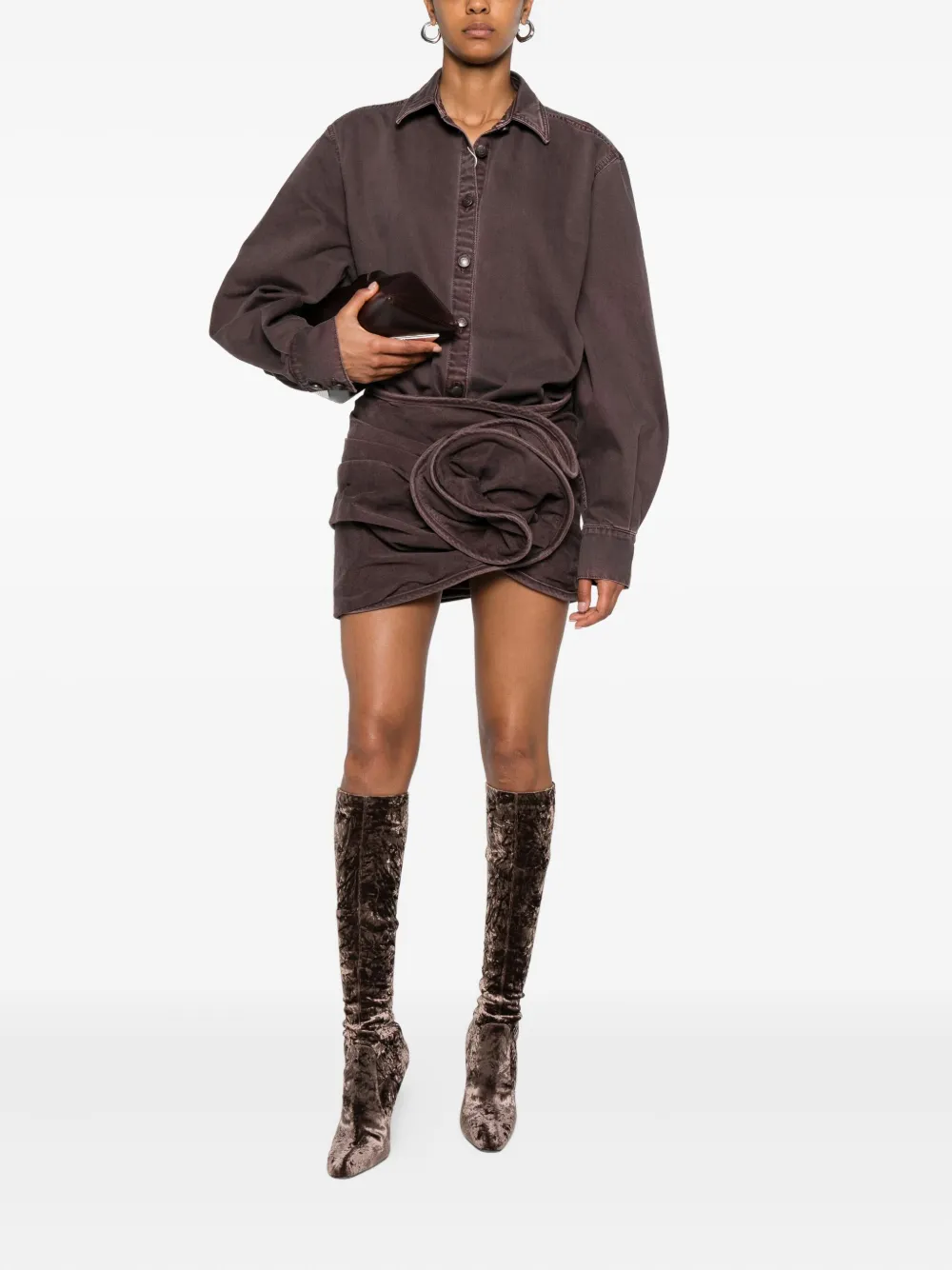 Magda Butrym button-down cotton shirt - Bruin